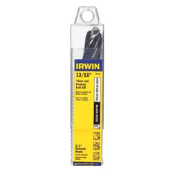 Irwin 13/16 in. X 6 in. L High Speed Steel Drill Bit Straight Shank 1 pc