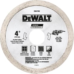 DeWalt High Performance 4 in. D X 5/8 in. Diamond Wet/Dry Tile Blade 1 pc