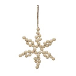 Creative Co-Op White Bead Ornament 1 in.