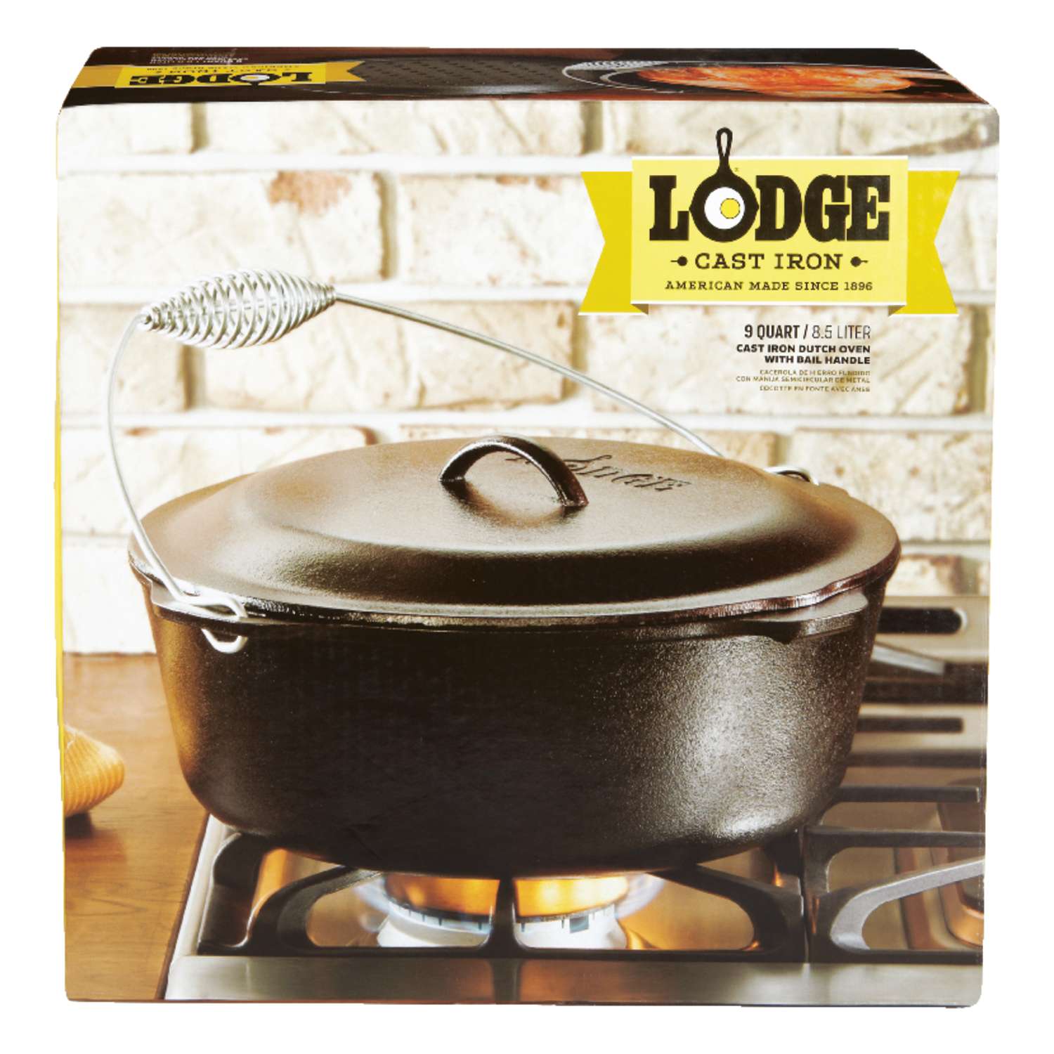 Lodge Logic Cast Iron Dutch Oven 12.875 in. 9 qt. Black Ace Hardware