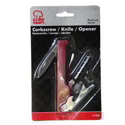 Chef Craft Red Plastic/Steel Waiter's Corkscrew