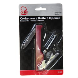 Chef Craft Red Plastic/Steel Waiter's Corkscrew