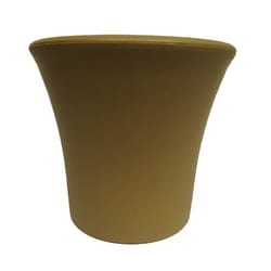Misco Blossom 7.5 in. H X 10 in. D Plastic Planter Taupe