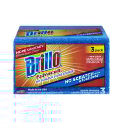 Brillo Estracell Non-Scratch Scrubber Sponge For Kitchen 4.5 in. L 3 pc