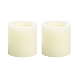 Sterno Home Cream No Scent Mini Pillar Candle