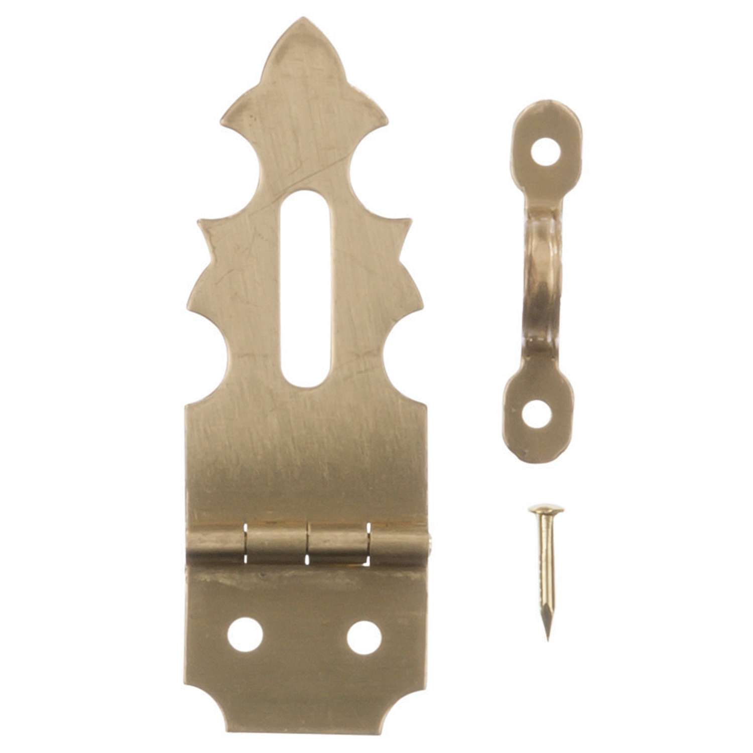 0.6 in. Ace Solid Brass Brass Decorative Hasp 1.9 in. Ace Hardware