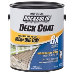 Rust-Oleum RockSolid 6X Deck Coat Solid Tintable Tint Base Water-Based Acrylic Deck Resurfacer 3.63