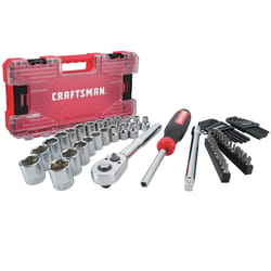 Craftsman 3/8 in. drive Metric and SAE 6 Point Mechanic's Tool Set 63 pc