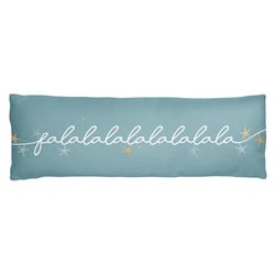 Karma 33 in. L Blue/White Polyester Lumbar Pillow