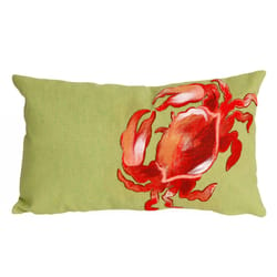 Liora Manne Visions I Red Crab Polyester Throw Pillow 12 in. H X 2 in. W X 20 in. L