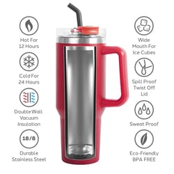 OGGI 40 fl. oz. Red BPA Free Thermal Travel Mug