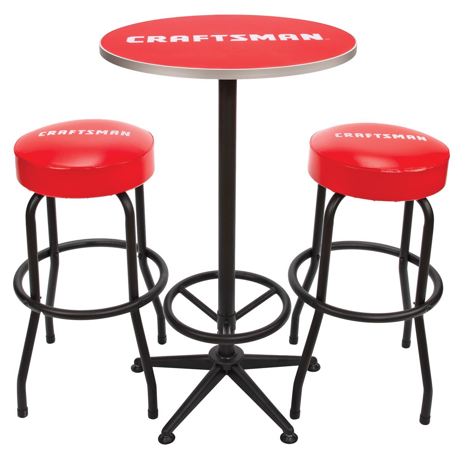 Craftsman Red Vinyl Barstool Set Uae Electronic uaeelectronic.com