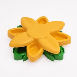 ZippyPaws SmartyPaws Yellow Puzzler - Sunflower Polypropylene Slow Feeder For Dogs