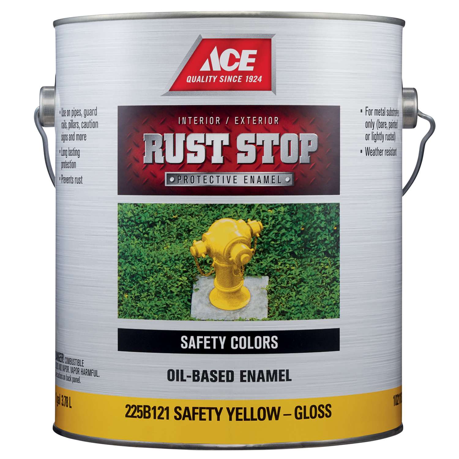 Ace Rust Stop Indoor Outdoor Gloss Safety Yellow Oil Based Ace Rust Stop Indoor Outdoor Gloss Safety Yellow Oil Based