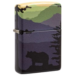 Zippo Gray Green Bear Landscape Lighter 1 pk