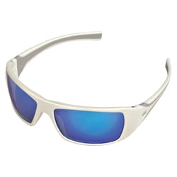 STIHL White Ice Safety Glasses Blue Mirror Lens White Frame 1 pc