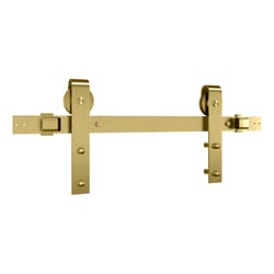 National Hardware Designer 72 in. L Brushed Gold Steel Barn Door Hanger Kit 1 pc