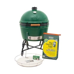 Big Green Egg 29 in. 2XL EGG Package with intEGGrated Nest Charcoal Kamado Grill and Smoker Green