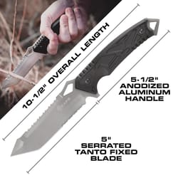 REAPR 10.5 in. Fixed Utility Knife Black 1 pc