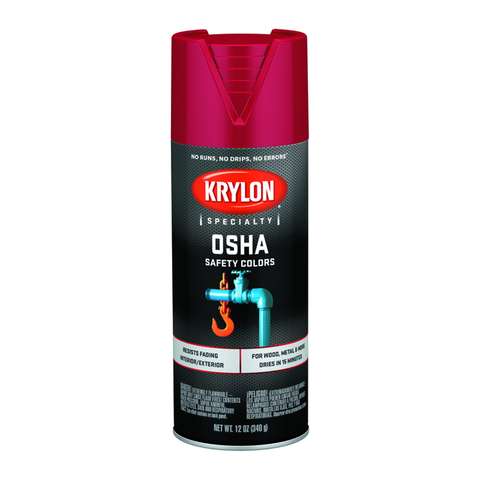 Krylon OSHA Colors Gloss Safety Red OSHA Color Spray Paint 12 oz Mfr ...