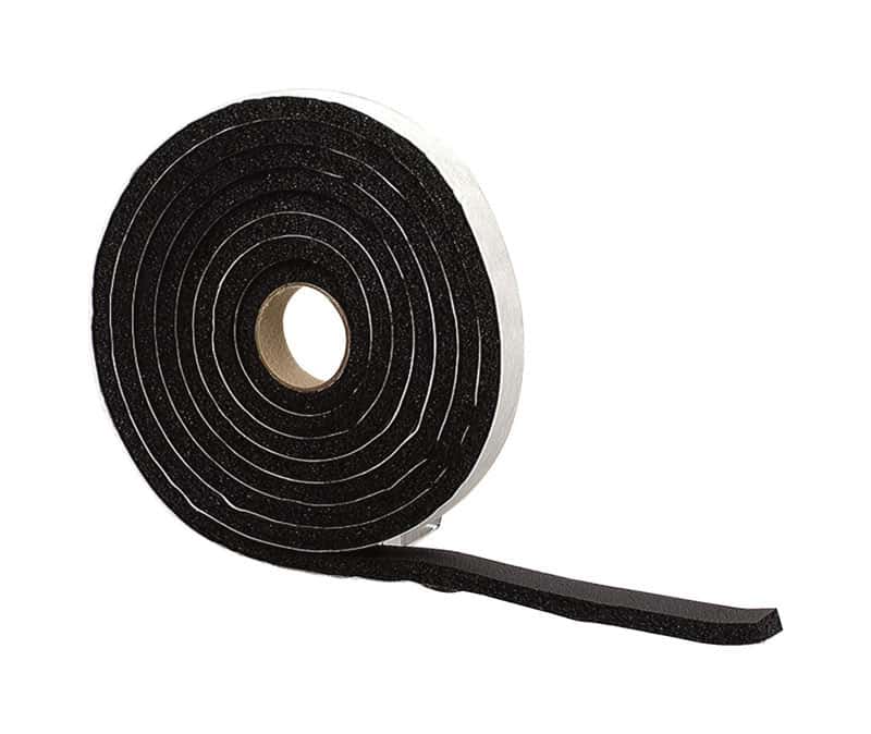 MD Building Products Black Rubber Weather Stripping Tape For Auto and