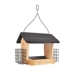 Nature's Way Wild Bird and Finch 3 qt Cedar Hopper Bird Feeder 2 ports