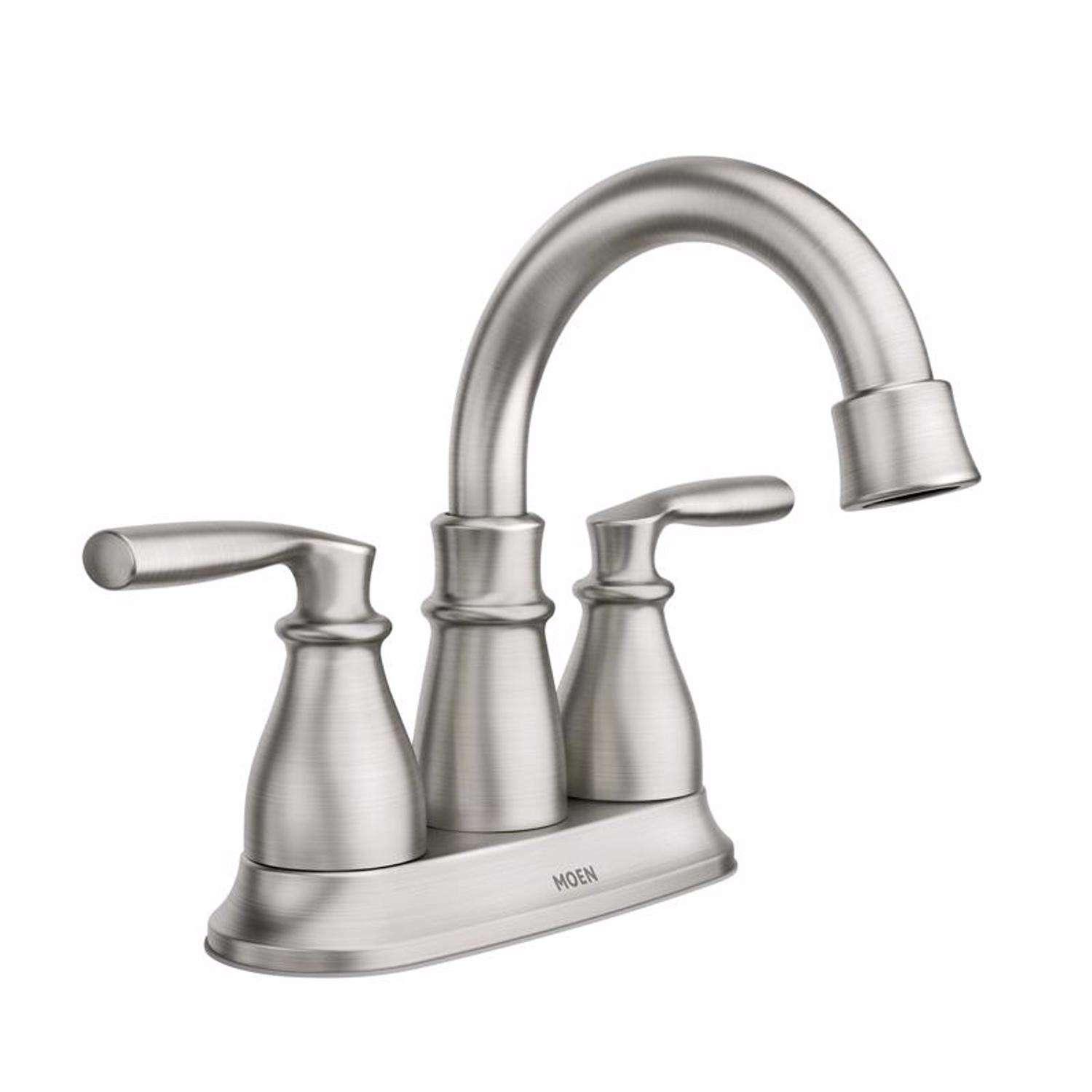 Moen Hilliard Brushed Nickel Bathroom Faucet 4 in. Ace Hardware