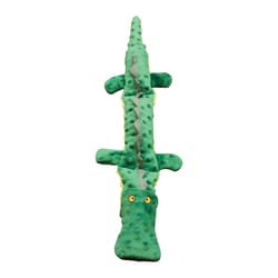 Spot Green Plush Skinneeez Extreme Triple Squeak Crocodile Squeaky Dog Toy Extra Large Sizes 1 pk