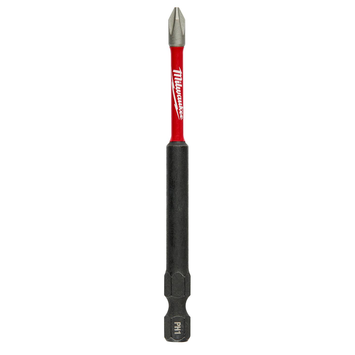 Photos - Drill Bit Milwaukee Shockwave Phillips #1 X 3-1/2 in. L Impact Power Bit Steel 1 pc 