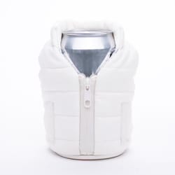 Puffin Drinkwear 12 oz White Polyester Bottle Holder