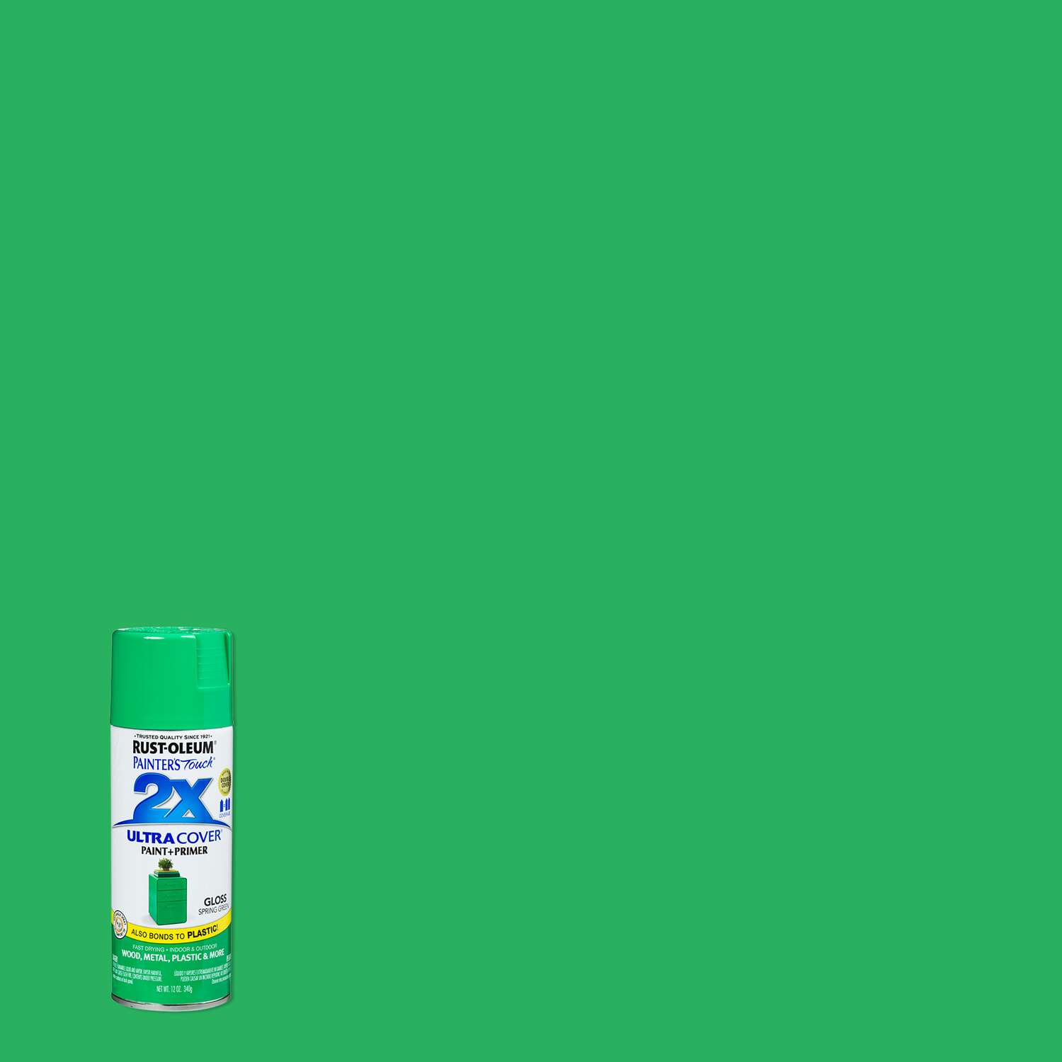 Rust Oleum Painter S Touch 2x Ultra Cover Gloss Spring Green Spray Paint 12 Oz Ace Hardware