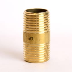 ATC 1/2 in. MPT X 1/2 in. D MPT Yellow Brass Nipple 1-1/2 in. L