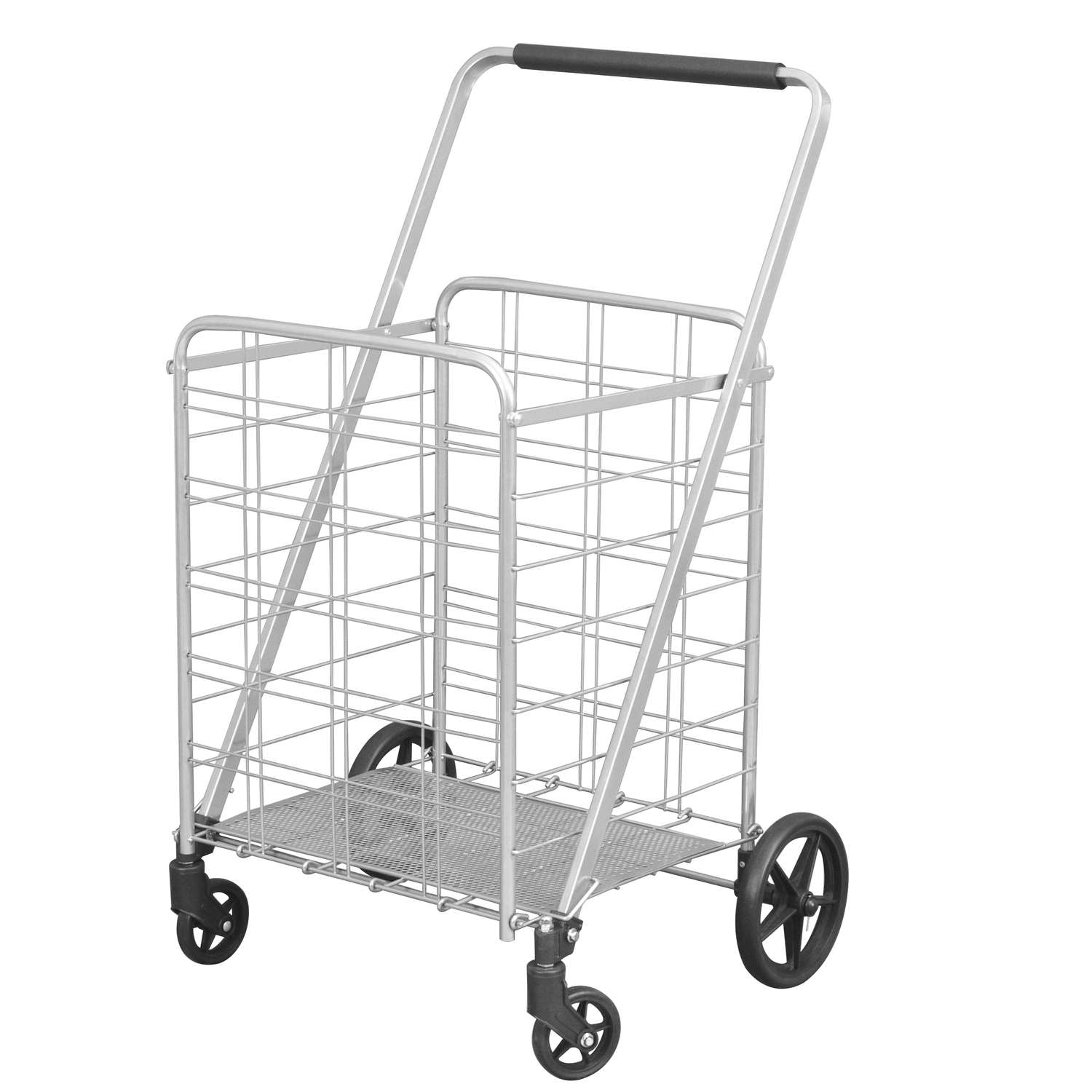 Apex 40.6 in. H X 21.5 in. W X 24.8 in. L Silver Collapsible Shopping