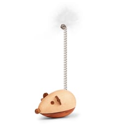Kikkerland Brown Wood Mouse Cat Toy 1 pk