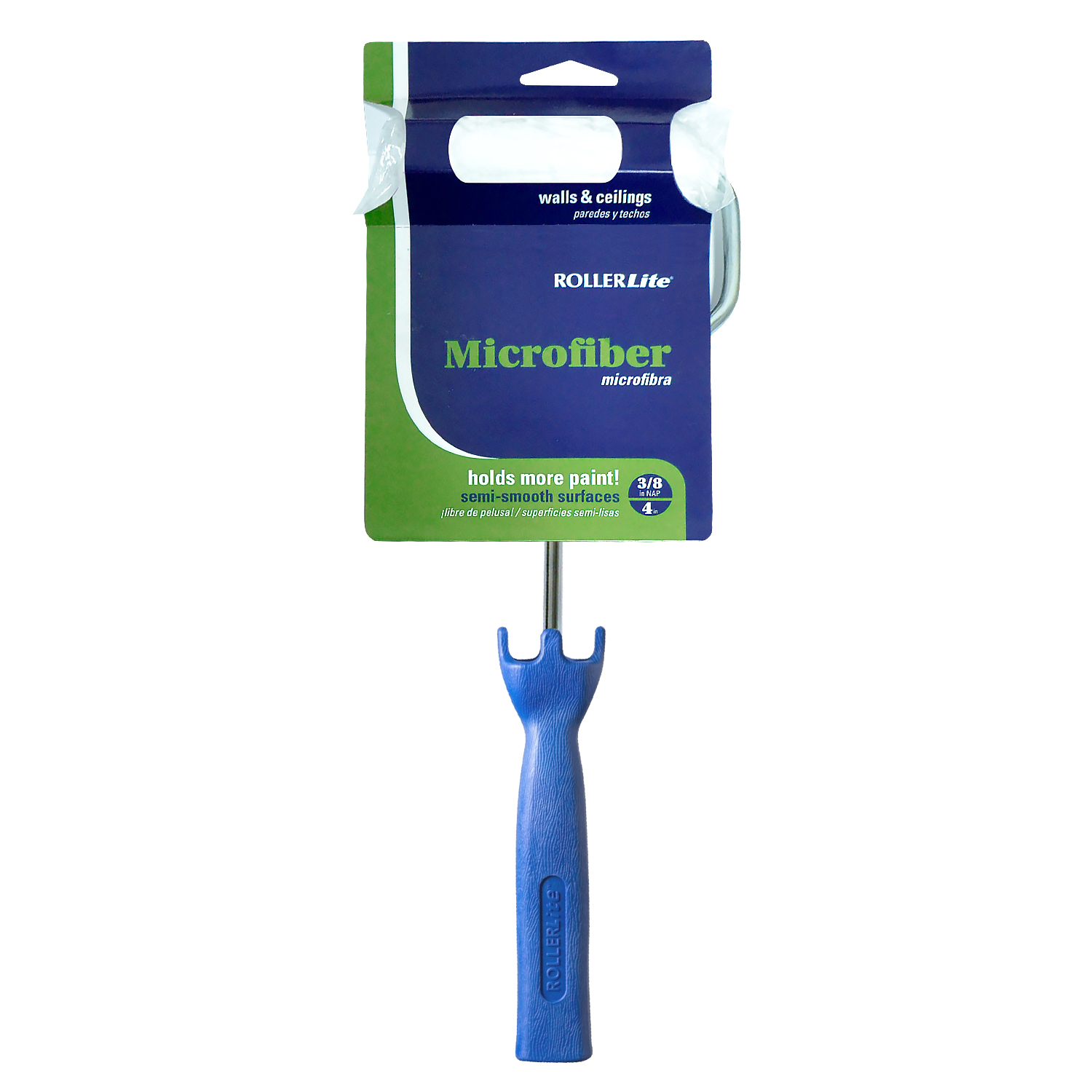 RollerLite 4.5 in. W Mini Paint Roller Frame and Cover Threaded End ...