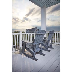 Capterra Casual Gray HDPE Frame Adirondack Rocking Chair