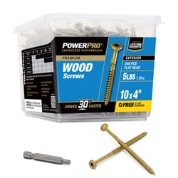 HILLMAN Power Pro No. 10 in. X 4 in. L Bronze Star Flat Head Premium Deck Screws 5 lb 248 pk