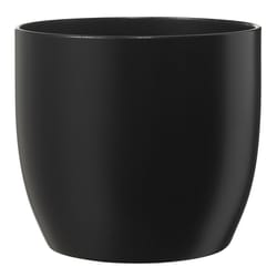 SK 3.9 in. H X 4.7 in. W X 4.7 in. D Clay Basel Ceramic Pot Black