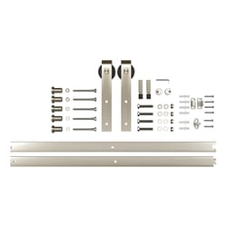 National Hardware 72 in. L Satin Nickel Silver Steel Barn Door Hanger Kit 1 pc