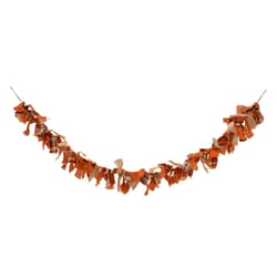 Glitzhome 6 in. Plaid Garland Fall Decor