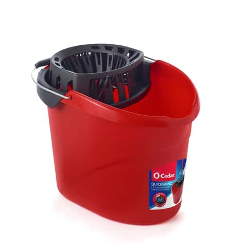 O-Cedar Microfiber Cloth Mop & QuickWring Bucket System with 1 Extra Refill