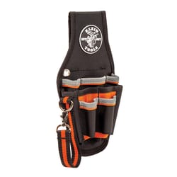 Klein Tools Tradesman Pro 5.5 in. W X 10.3 in. H Ballistic Polyester Tool Pouch Black/Orange 1 pc