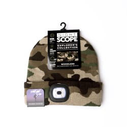 Night Scope Explorers Collection Knitted Rechargeable LED Beanie Multicolored One Size Fits Most