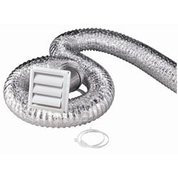 Deflect-O Supurr-Flex 96 in. L X 4 in. D Silver/White Aluminum Dryer Vent Kit
