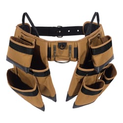 Carhartt Rain Defender 11 pocket Polyester Tool Belt Brown 52 55 in.