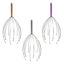 KIKKERLAND Assorted Metalic Head Massager 1 pk