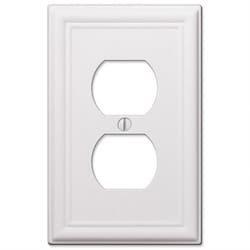 Amerelle Chelsea White 2 gang Stamped Steel Duplex Wall Plate 1 pk