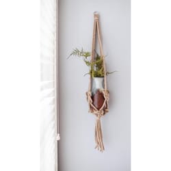 Primitive Planters Natural Jute 30 in. H Knotted Plant Hanger 1 pk