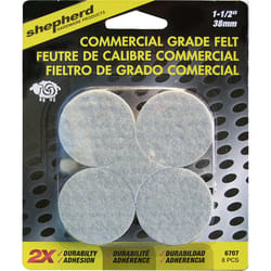 Shepherd Hardware Felt Self Adhesive Protective Pad Beige Round 8 pk