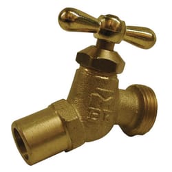 Homewerks 1/2 or 3/4 in. Sweat X 3/4 in. MHT Brass No-Kink Hose Bibb
